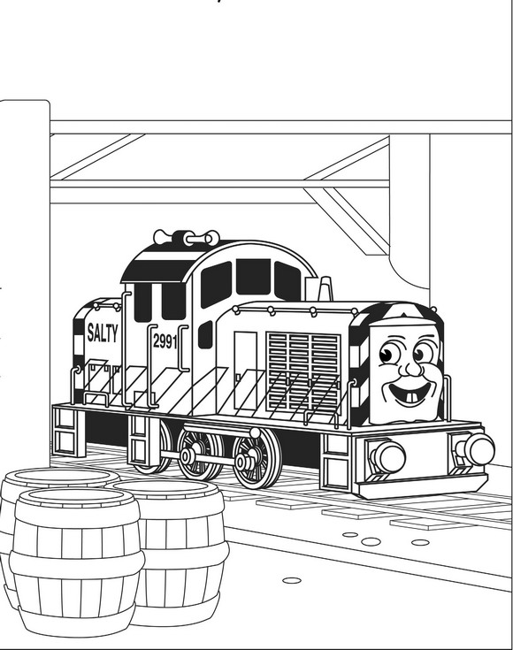 Plansa de colorat cu Trenuletul Thomas 53 49